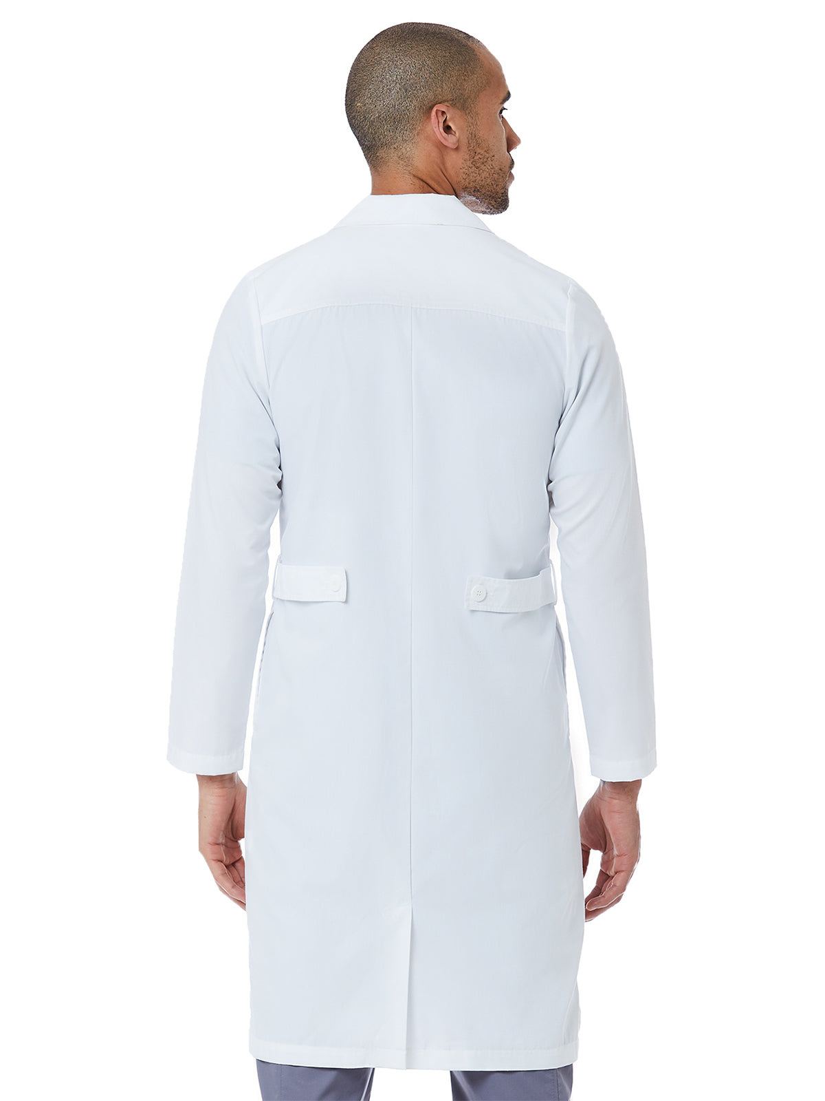 Men's Three-Pocket 42" Full-Length Lab Coat - 7256 - White