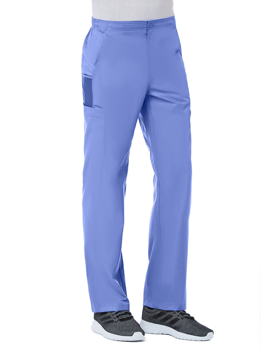 Men's Eight-Pocket Half Elastic Pant - 8308 - Ceil Blue