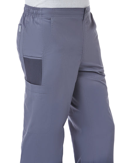 Men's Eight-Pocket Half Elastic Pant - 8308 - Pewter