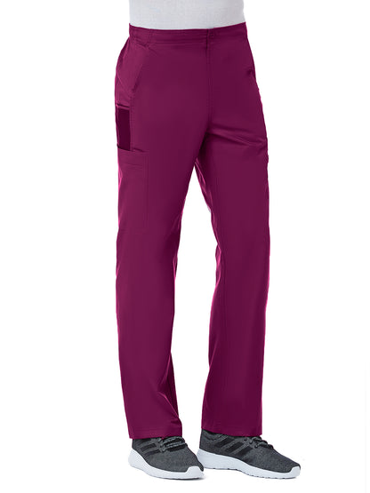 Men's Eight-Pocket Half Elastic Pant - 8308 - Wine