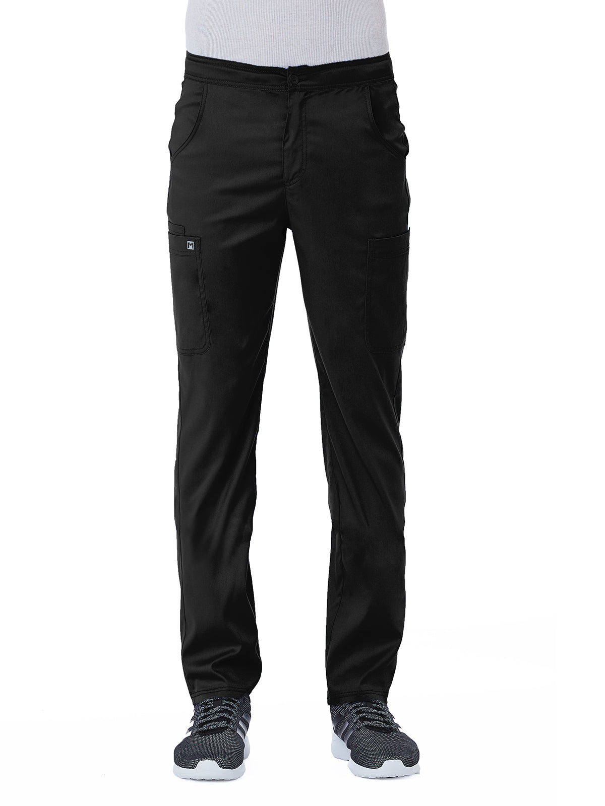 Men's Six-Pocket Half Elastic Pant - 8502 - Black