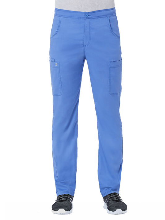 Men's Six-Pocket Half Elastic Pant - 8502 - Ceil Blue