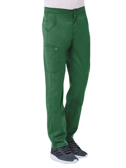 Men's Six-Pocket Half Elastic Pant - 8502 - Hunter Green