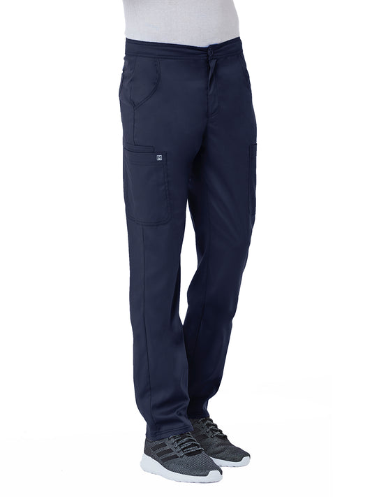 Men's Six-Pocket Half Elastic Pant - 8502 - Navy