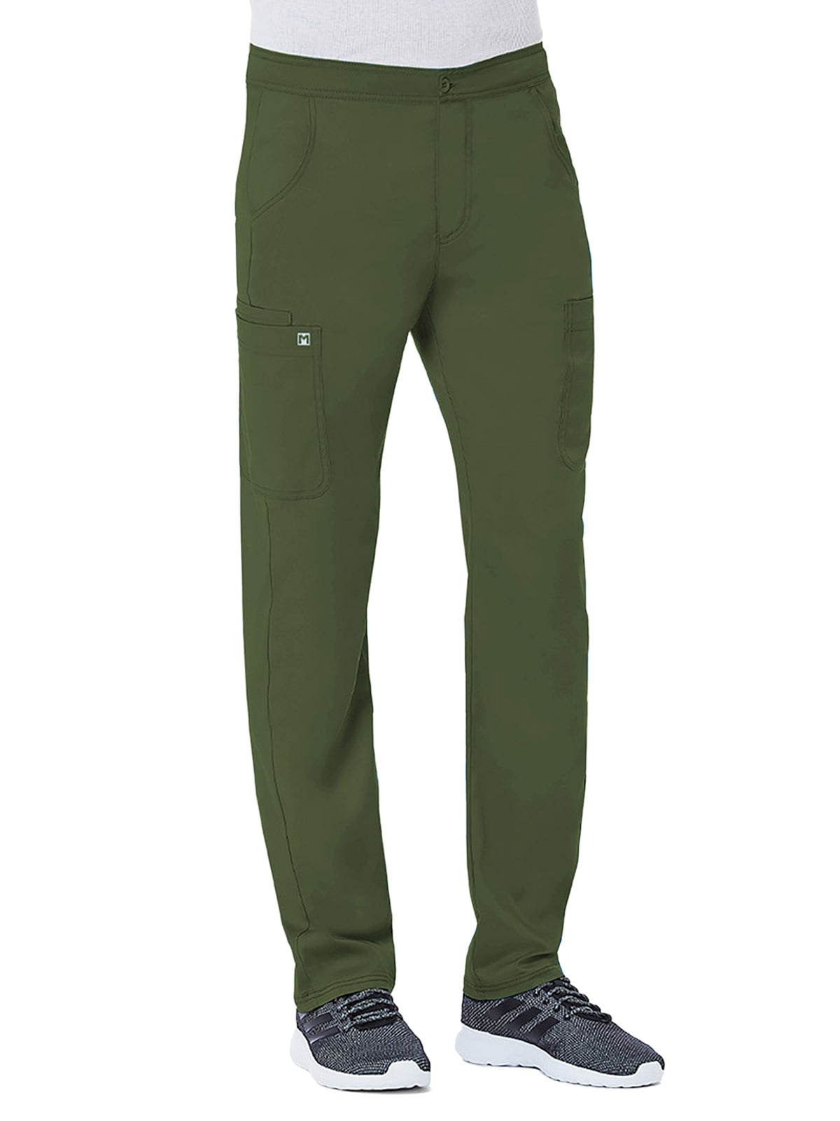 Men's Six-Pocket Half Elastic Pant - 8502 - Olive