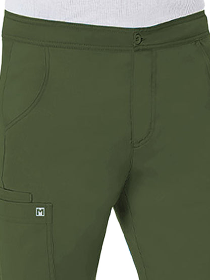 Men's Six-Pocket Half Elastic Pant - 8502 - Olive