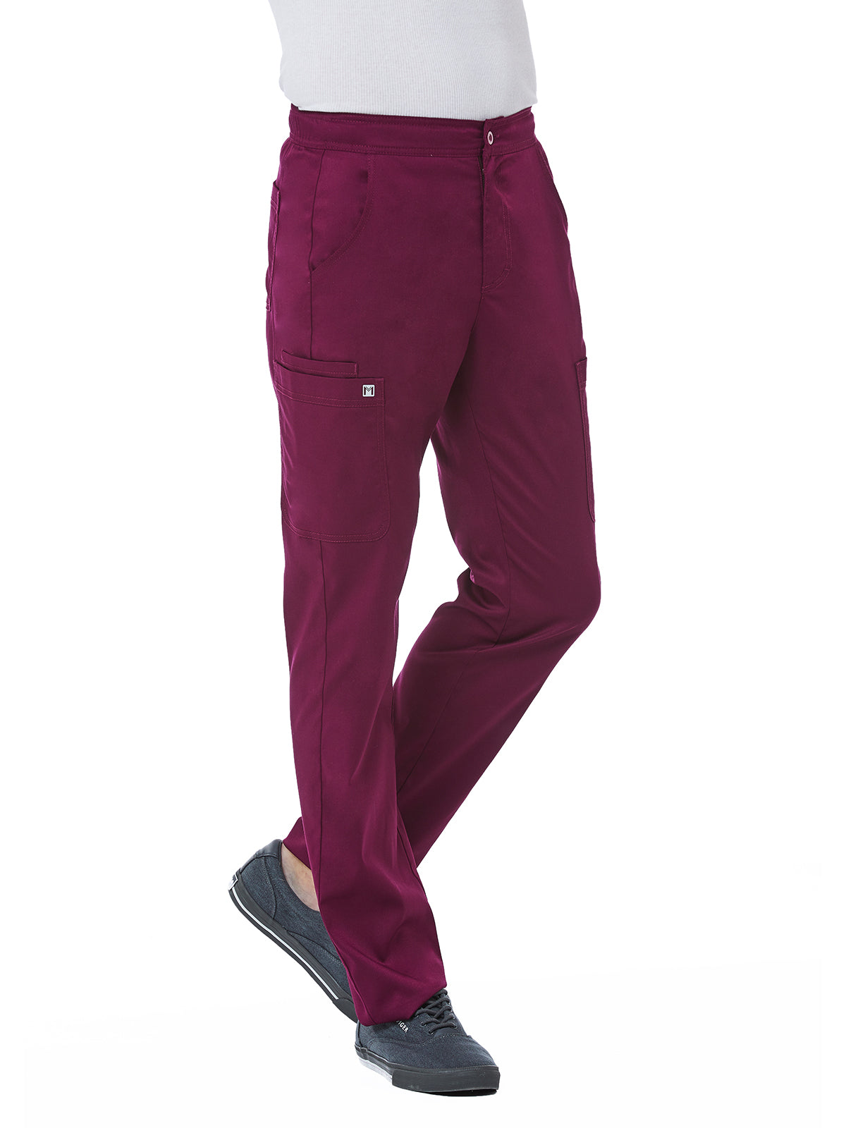 Men's Six-Pocket Half Elastic Pant - 8502 - Wine