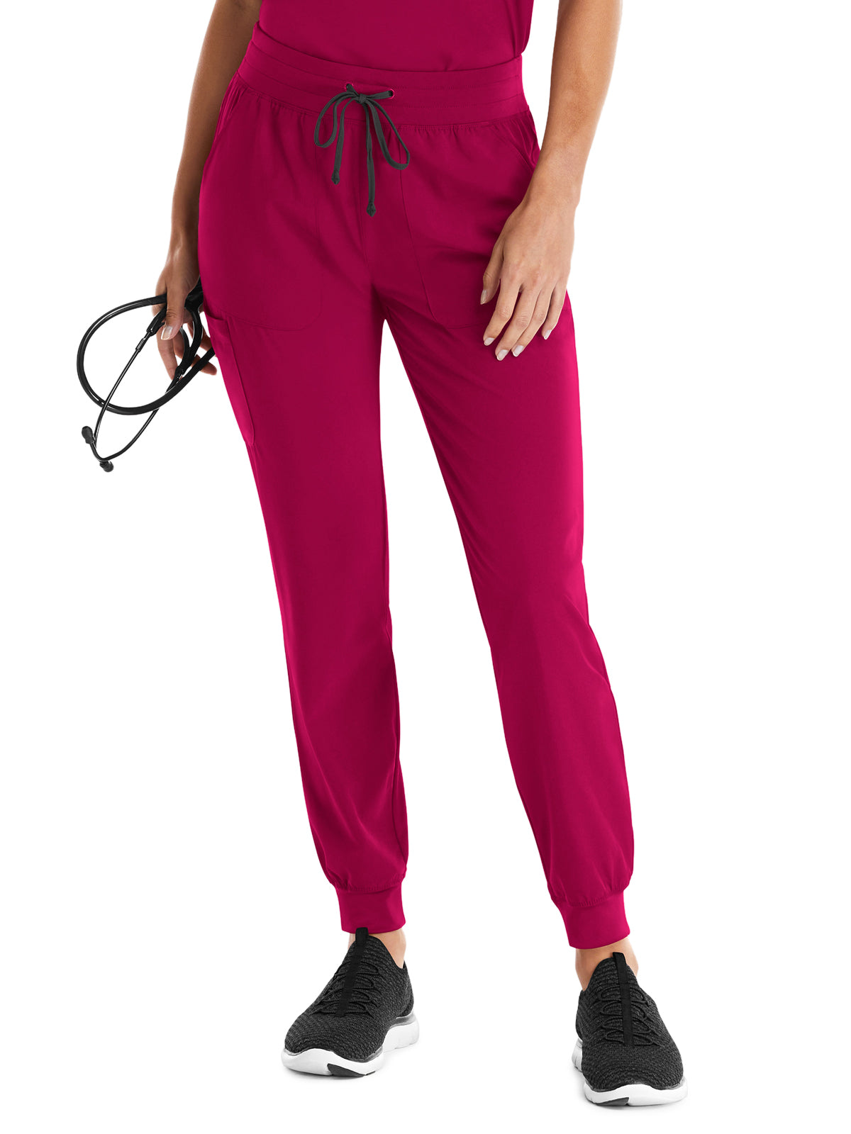 Women's Five-Pocket Yoga Inspired Pant - 8520 - Cherries Jubilee