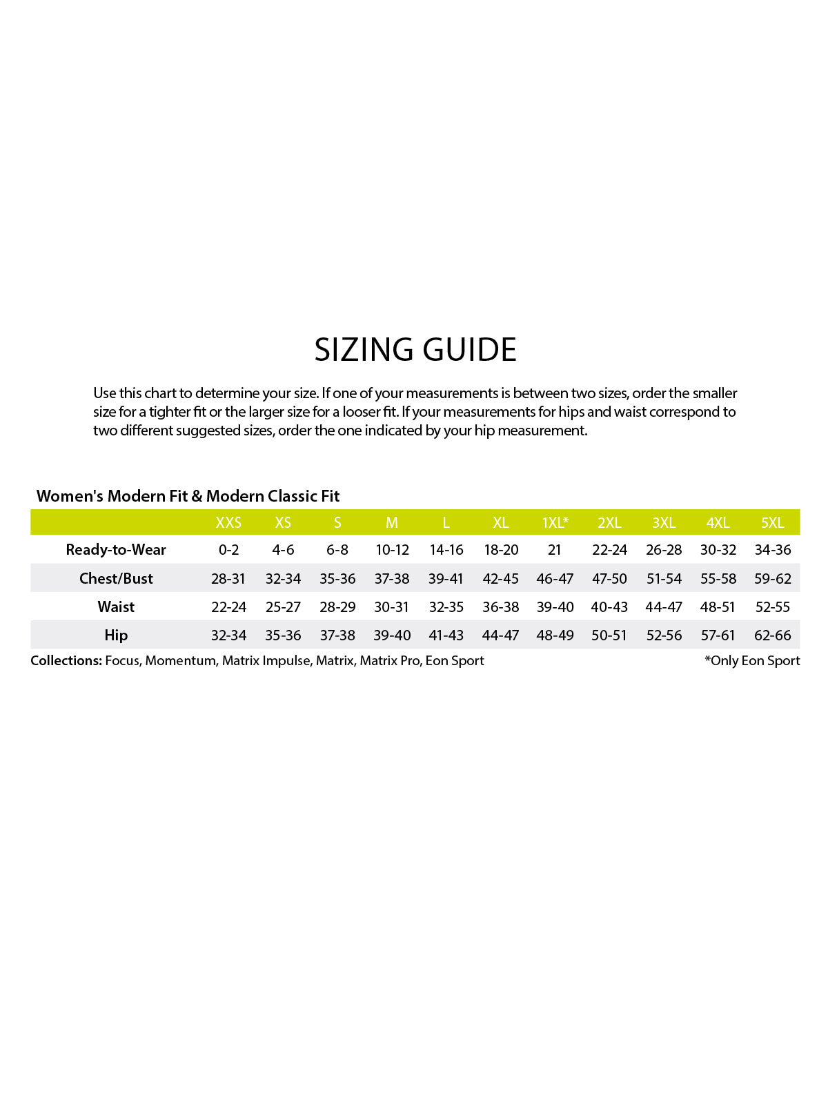 SIZECHART