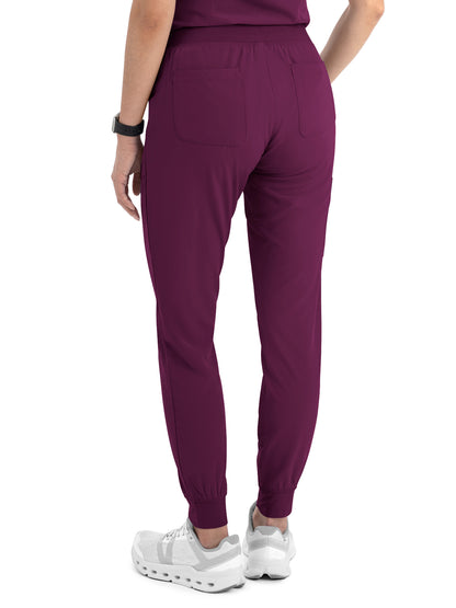 Women's Five-Pocket Yoga Inspired Pant - 8520 - Wine