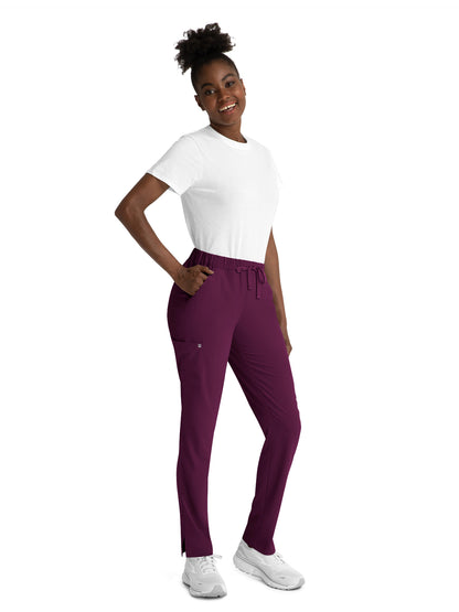 Women's Five-Pocket Skinny Leg Pull On Pant - 8530 - Wine