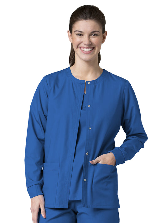 Women's Four-Pocket Warm-Up Scrub Jacket - 8706 - Royal Blue