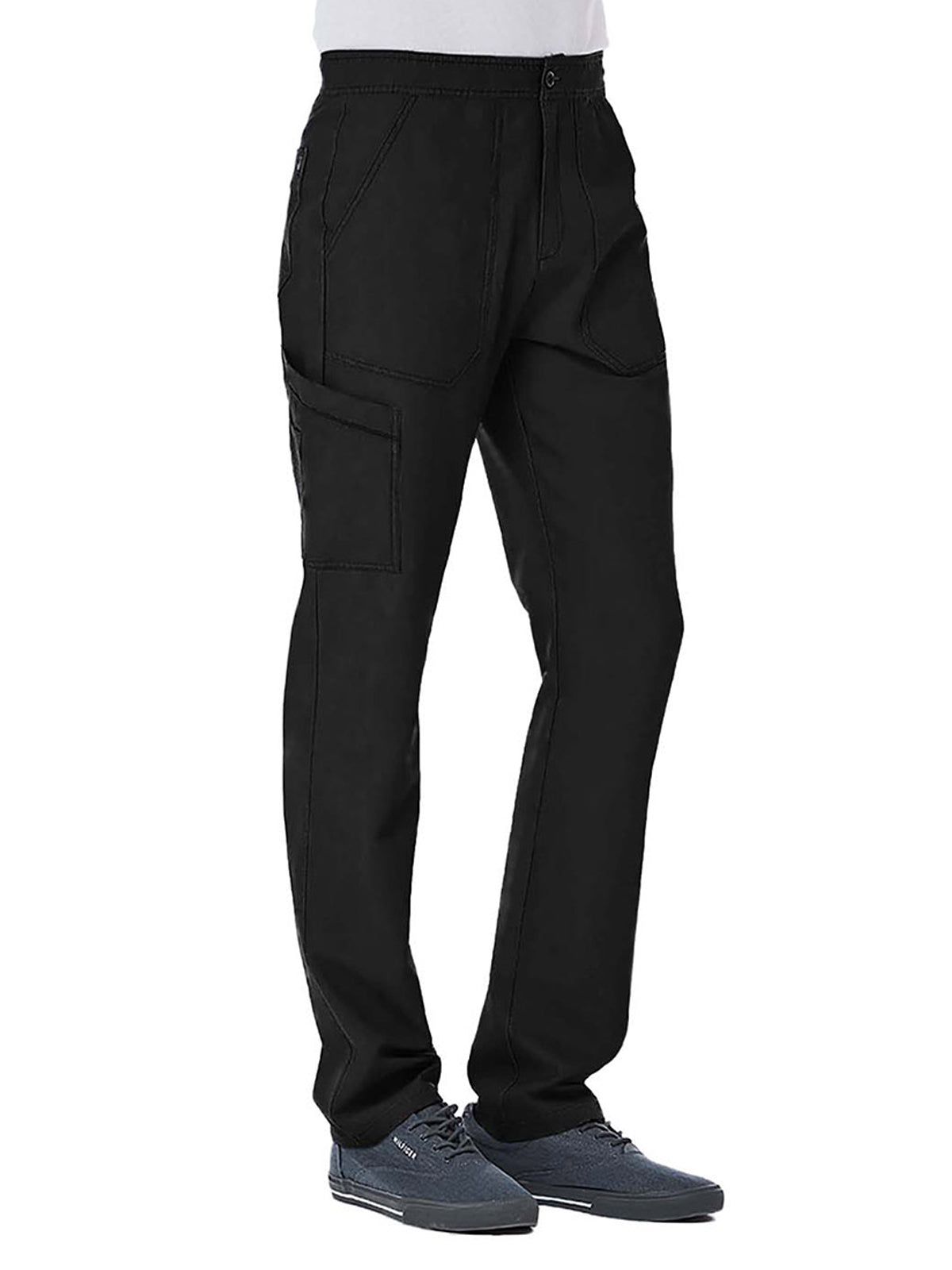 Men's Six-Pocket Half Elastic Pant - 8901 - Black