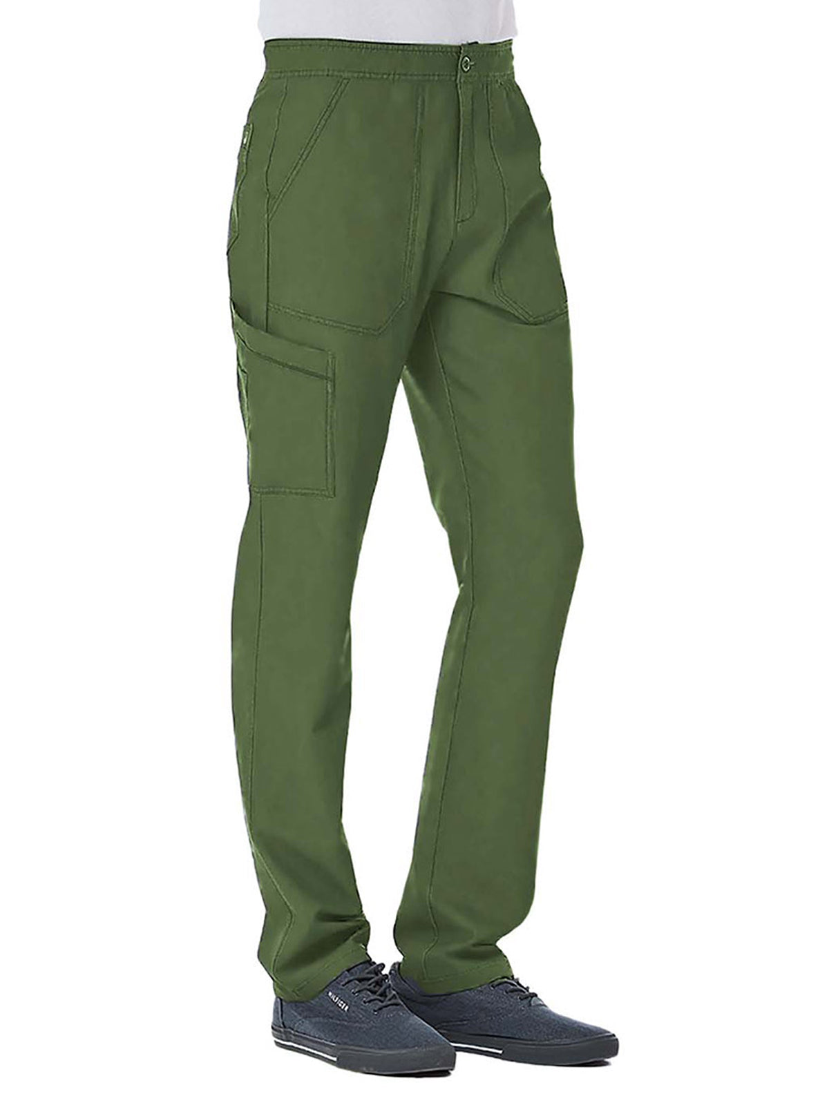 Men's Six-Pocket Half Elastic Pant - 8901 - Olive