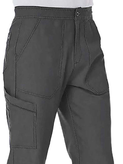 Men's Six-Pocket Half Elastic Pant - 8901 - Pewter