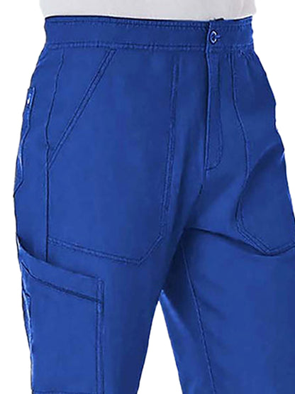 Men's Six-Pocket Half Elastic Pant - 8901 - Royal Blue