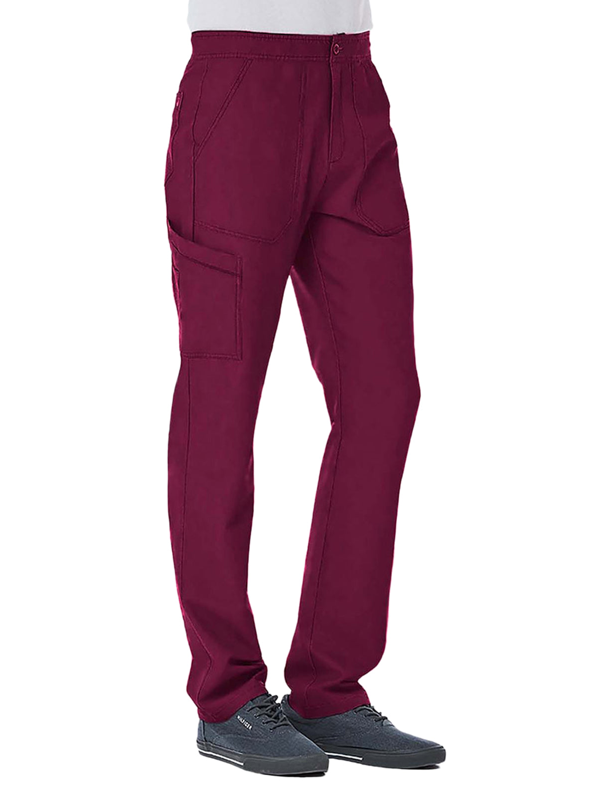 Men's Six-Pocket Half Elastic Pant - 8901 - Wine