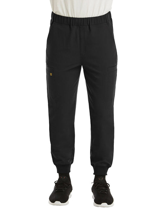 Men's Six-Pocket Full Elastic Jogger Pant - 8902 - Black