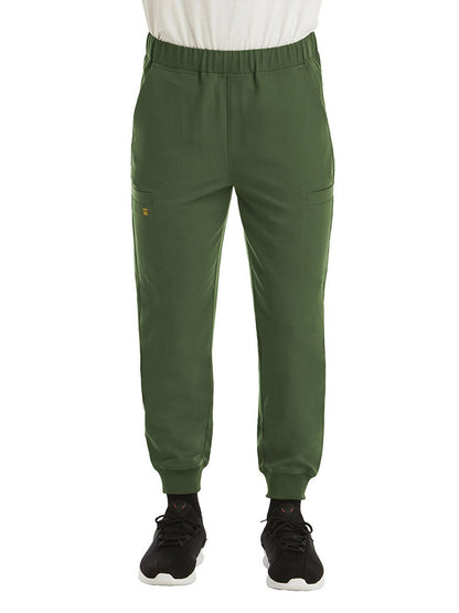 Men's Six-Pocket Full Elastic Jogger Pant - 8902 - Olive