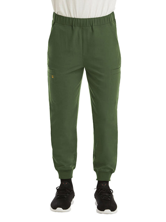 Men's Six-Pocket Full Elastic Jogger Pant - 8902 - Olive