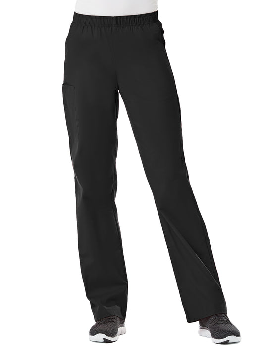 Women's Four-Pocket Full Elastic Pant - 9016 - Black