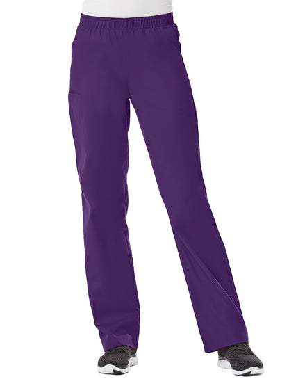 Women's Four-Pocket Full Elastic Pant - 9016 - Purple