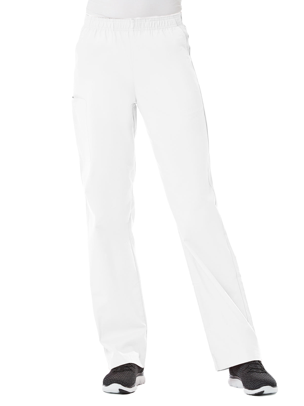 Women's Four-Pocket Full Elastic Pant - 9016 - White