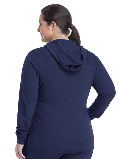 Women's Six-Pocket Zip Up Hoodie Jacket - 90301 - Navy