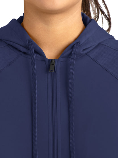 Women's Six-Pocket Zip Up Hoodie Jacket - 90301 - Navy