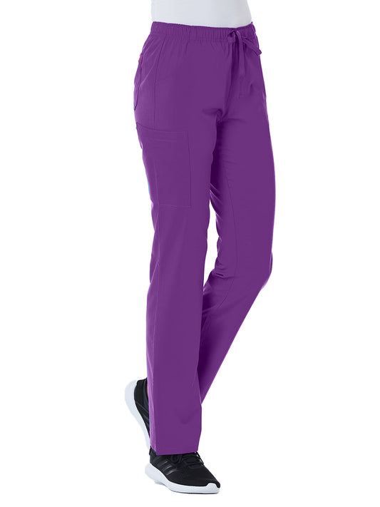 Women's Five-Pocket Full Elastic Cargo Pant - 9726 - Eggplant