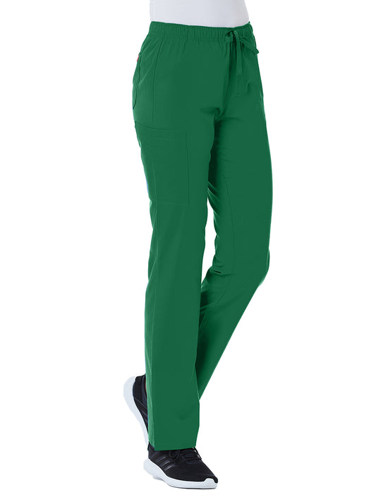 Women's Five-Pocket Full Elastic Cargo Pant - 9726 - Hunter Green