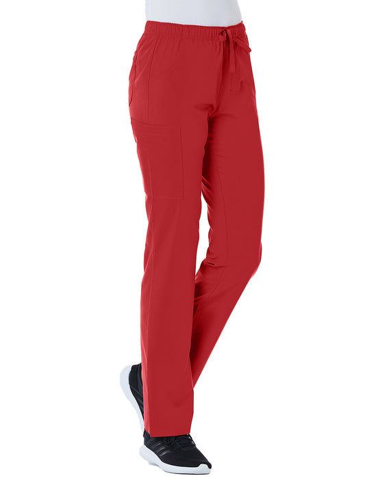 Women's Five-Pocket Full Elastic Cargo Pant - 9726 - Red