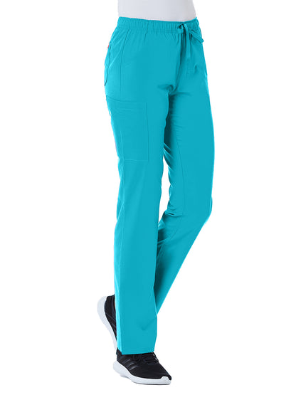 Women's Five-Pocket Full Elastic Cargo Pant - 9726 - Turquoise