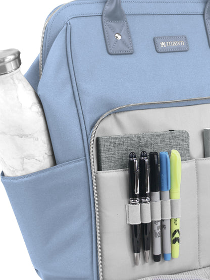 Water-Resistant Clinical Backpack - NB003 - Sky Blue