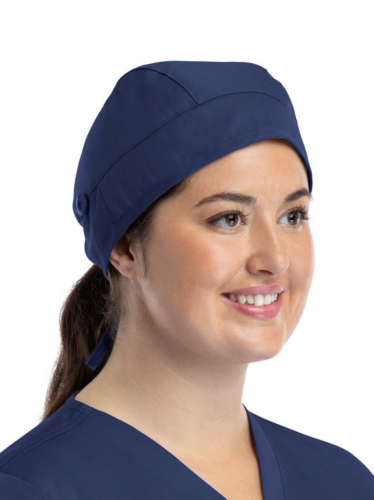 Unisex Scrub Cap with Button - NC315 - Navy