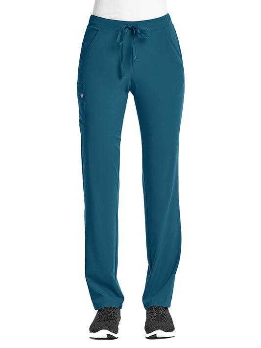 Women's Fitted Five-Pocket Tapered Leg Pant - SJ201 - Caribbean