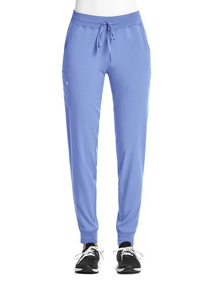 Women's Fitted Five-Pocket Jogger Pant - SJ202 - Ciel Blue