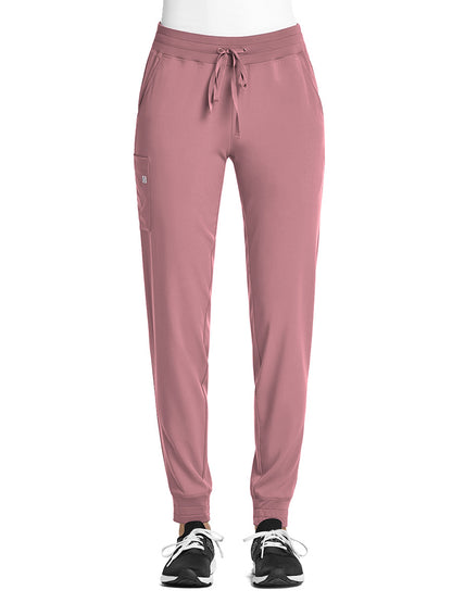 Women's Fitted Five-Pocket Jogger Pant - SJ202 - Dusty Rose