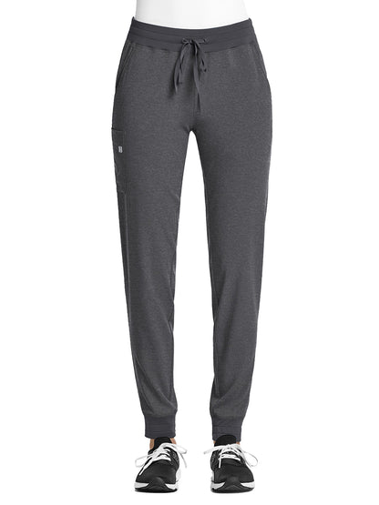 Women's Fitted Five-Pocket Jogger Pant - SJ202 - Heather Grey