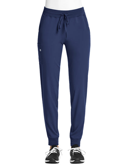Women's Fitted Five-Pocket Jogger Pant - SJ202 - Navy