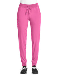 Women's Fitted Five-Pocket Jogger Pant - SJ202 - Pink Pop