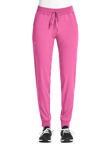 Women's Fitted Five-Pocket Jogger Pant - SJ202 - Pink Pop
