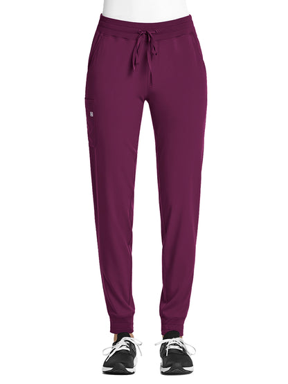 Women's Fitted Five-Pocket Jogger Pant - SJ202 - Wine