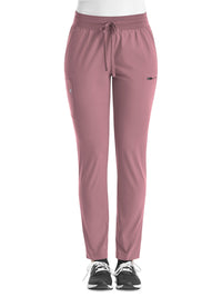 Women's Fitted Six-Pocket Skinny Leg Pant - SJ203 - Dusty Rose