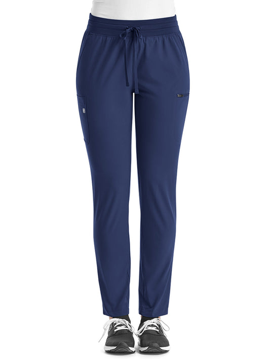 Women's Fitted Six-Pocket Skinny Leg Pant - SJ203 - Navy