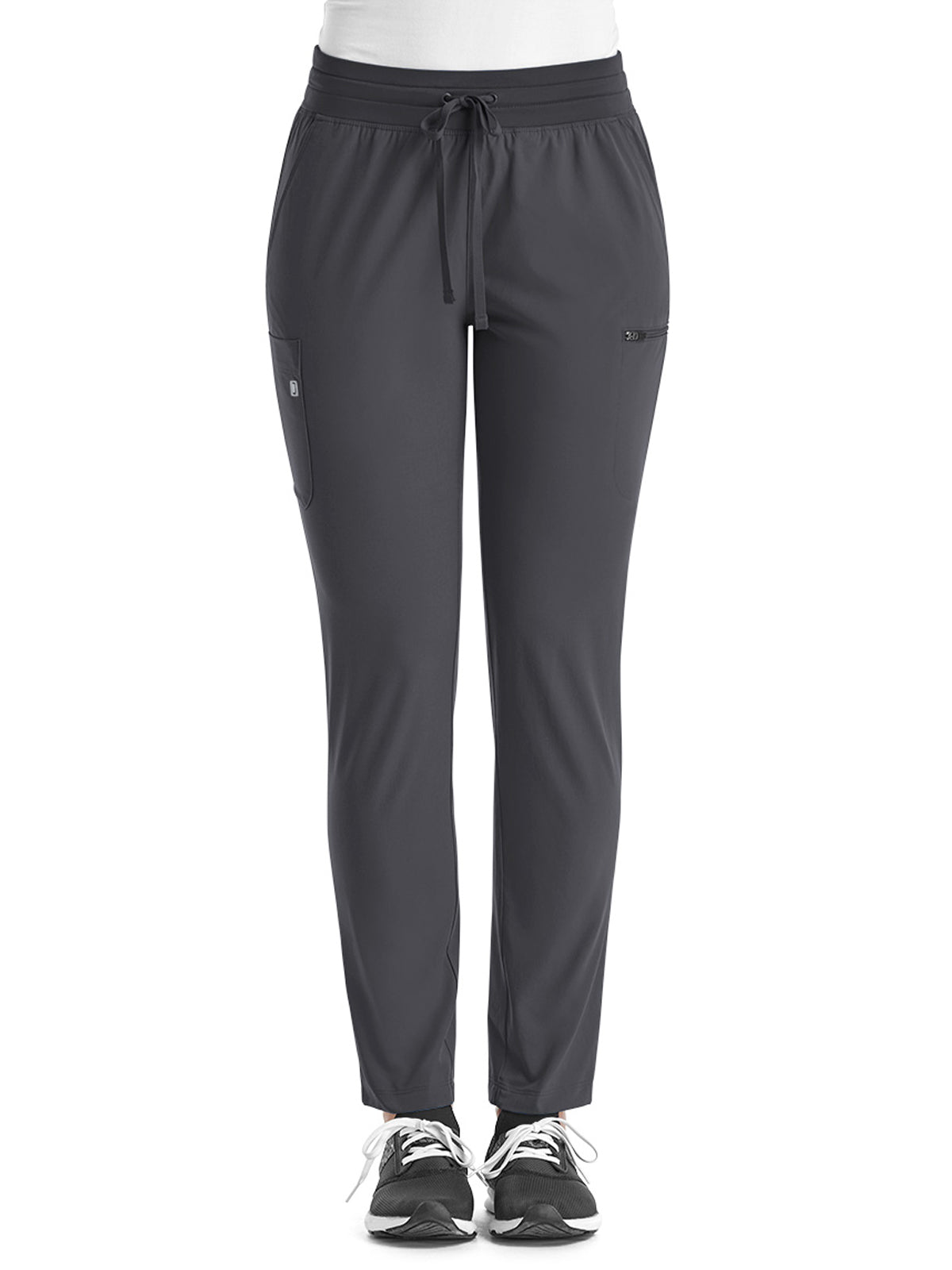 Women's Fitted Six-Pocket Skinny Leg Pant - SJ203 - Pewter