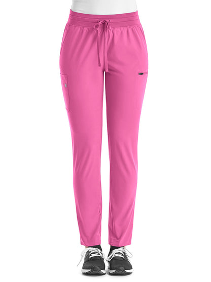 Women's Fitted Six-Pocket Skinny Leg Pant - SJ203 - Pink Pop
