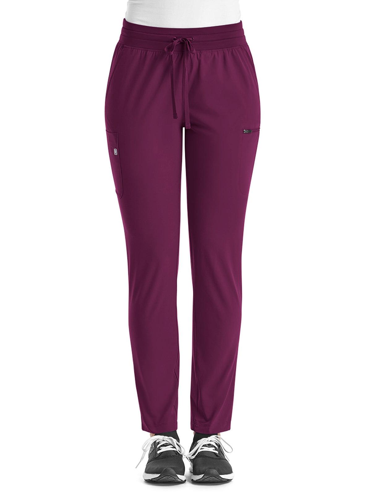 Women's Fitted Six-Pocket Skinny Leg Pant - SJ203 - Wine
