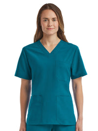 Unisex Three-Pocket V-Neck Top - SJ503 - Caribbean