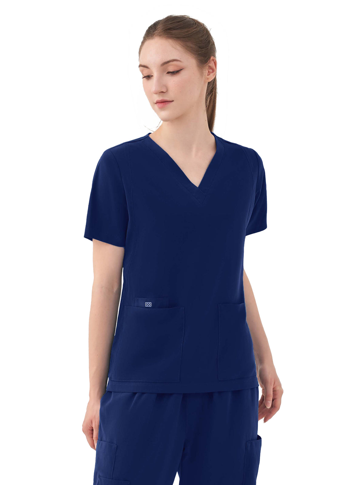 Women's Five-Pocket AURORA V-Neck Top - 1028 - Navy